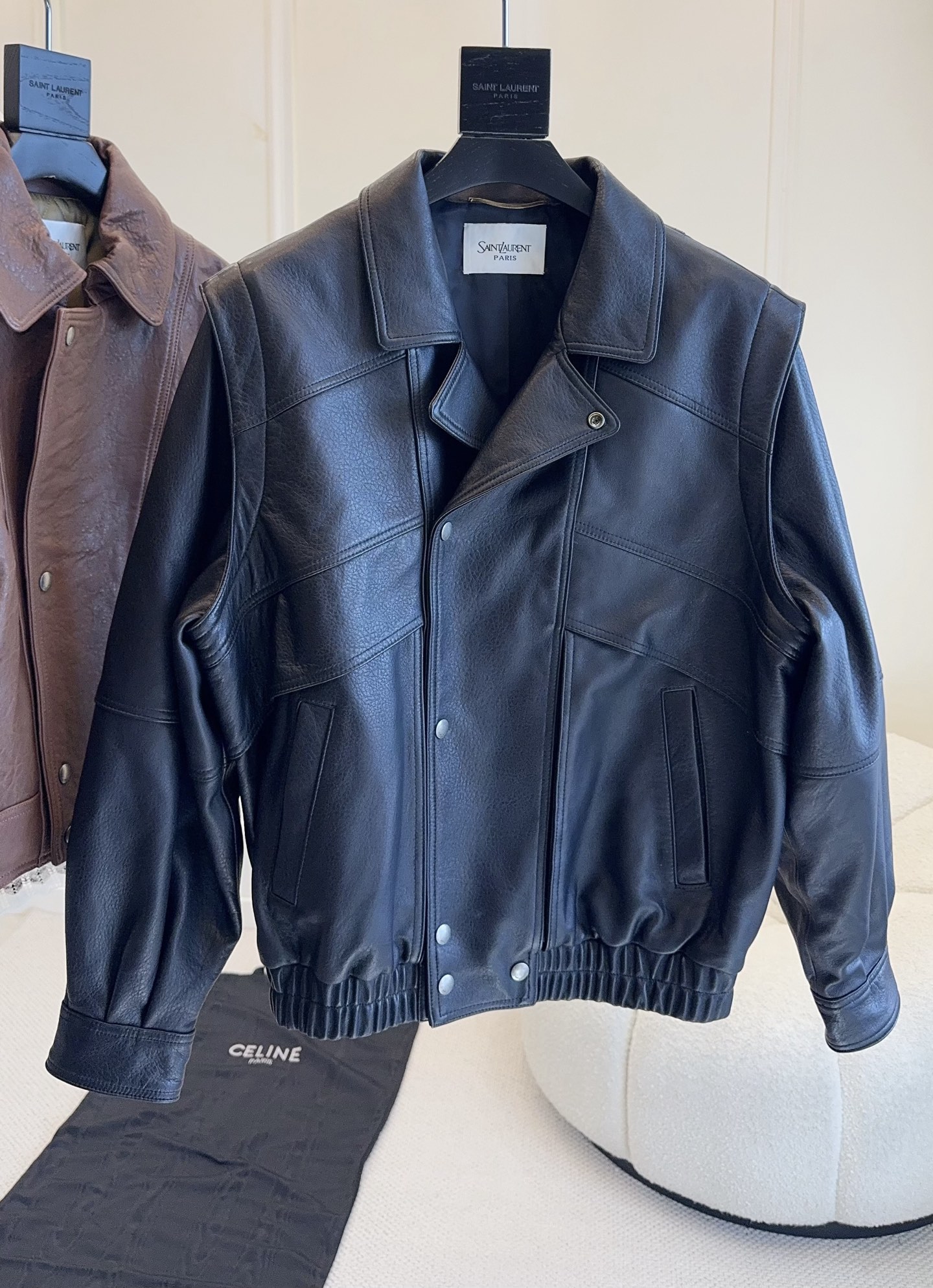 생로랑 가죽자켓