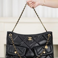 샤넬 골드메탈램스킨쇼핑백(팬더샵)